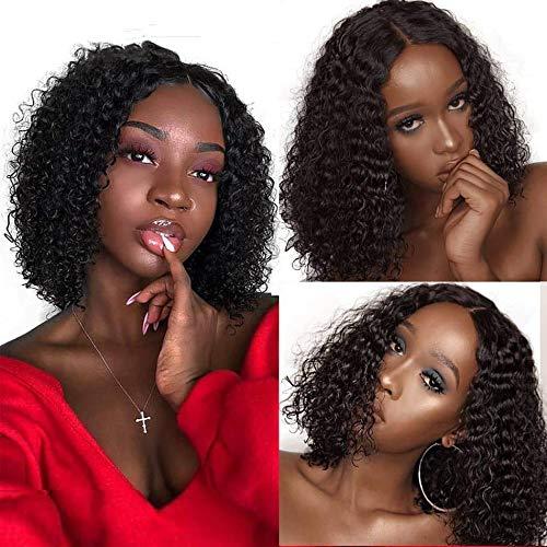 Short water wave lace front wig for black women natural hair human hair wigs 130% brazilian hair wigs