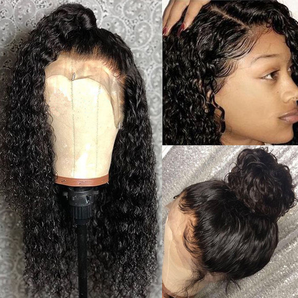 Wet and Wavy 360 Lace Frontal Wig Water Wave Wig Lace Front Human Hair Wigs curly Pre Plucked With Baby Hair Brazilian 130%