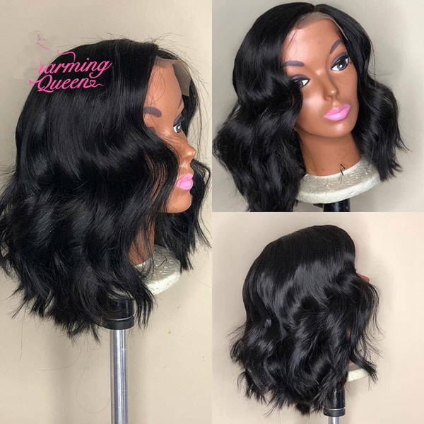 Bob Wigs loose wave Human Hair Lace Front Pre Plucked 150% Brazilian Virgin Hair Glueless full lace Short wavy Bob Wig