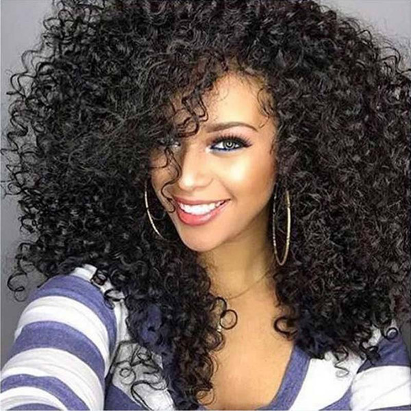 Mogonlian Kinky Curly Afro Wig 22inch 360 lace frontal wig pre plucked 150% density lace front wig