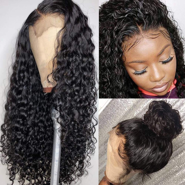 Lace Front Wigs Human Hair with Baby Hair Pre Plucked Curly Brazilian Virgin Hair Lace Front Wigs for Black Women 130 density