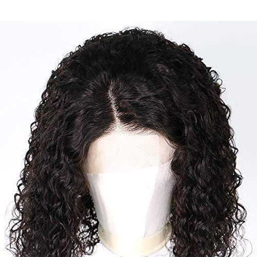 Short water wave human hair wig for black women pre plucked 360 lace frontal wig deep wave brazilian hair wig 130%density 10inch