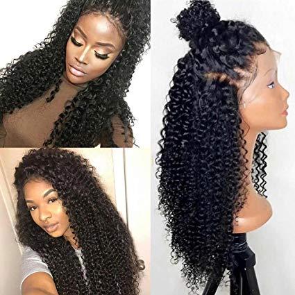 180% Density 360 Lace Frontal Wigs For Black Women Brazilian Curly Pre Plucked 360 Lace Wig Glueless Human Hair Wigs With Baby Hair