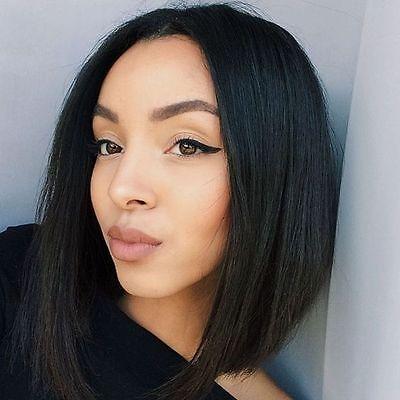 8A Human Hair Bob Wig for Black Women Short Lace Front Human Hair Wigs 130% Density Gluess bob full lace human bob wigs