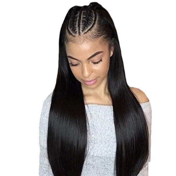 Malaysian Silk Top Full Lace Wig Silky Straight Remy Peruvian Glueless Lace Wig Silk Top Straight Silky Lace Front Wigs Bleached Knots