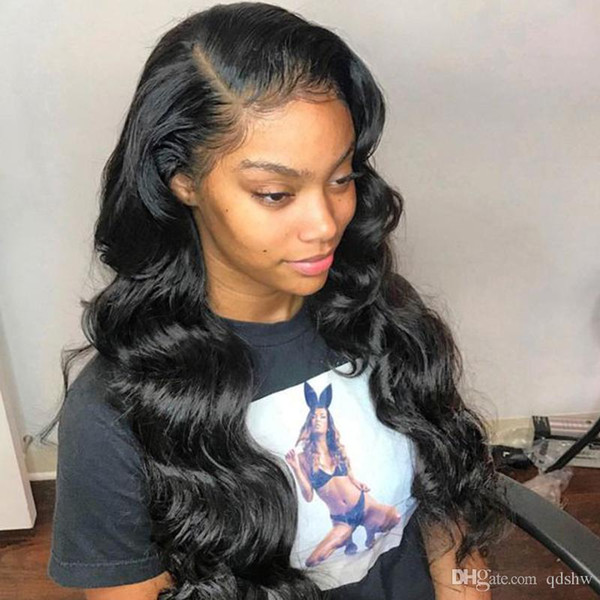 360 Lace Front Wigs With Baby Hair Body Wave Pre Plucked Hairline Glueless Remy Virgin Malaysian 360 Frontal Full Lace Human Hair Wig