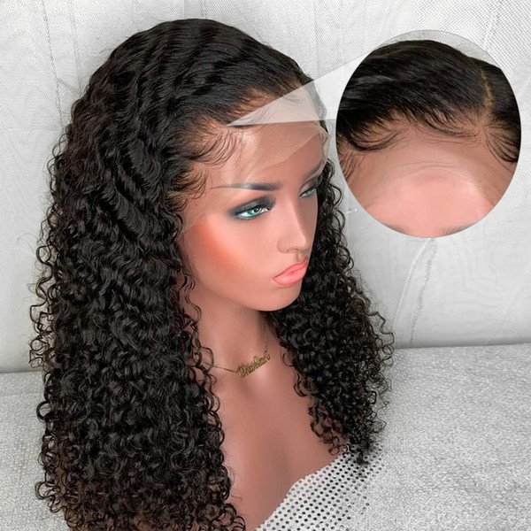 Transparent Glueless Lace Front Human Hair Wigs 13x4 Frontal Deep Part Indian Remy Hair Hd Transparent Lacefront Curly Wig For Black Women