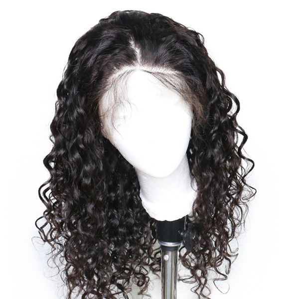 Deep Wave Lace Frontal Wig 13x6 Pre Plucked Virgin Brazilian Glueless Deep Part 13x6 Curly Human Hair Lace Front Wigs With Baby Hair