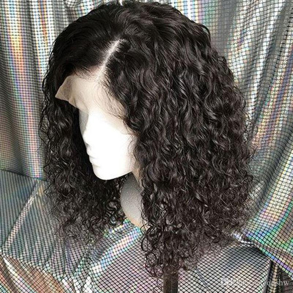 Brazilian Deep Wave Curly Virgin Human Hair Wig Lacefront Pre Plucked Glueless Deep Wave Full Lace Wigs For Black Women