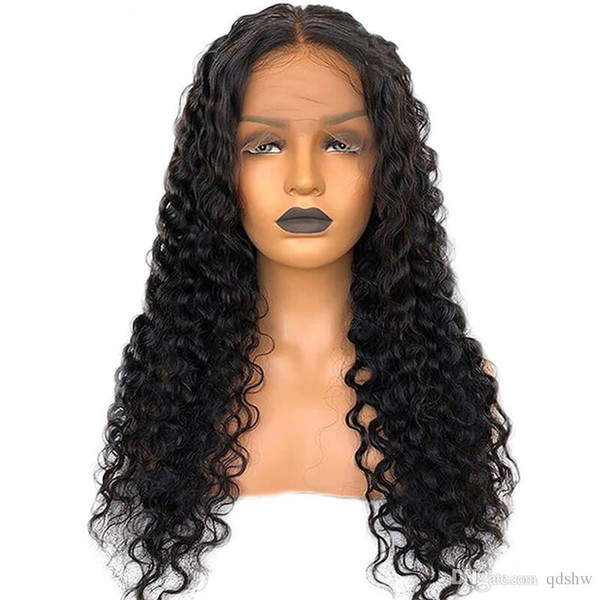 Lace Front Curly Natural Wig Human Hair Pre Plucked For Black Women Glueless Curly Full Lace Brazilian Hair Wigs With Baby Hair