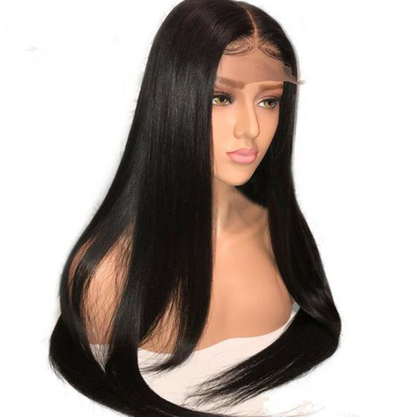 Glueless HD Lace Wig 13x4 Frontal Glueless Virgin Brazilian Straight Hair HD Transparent Lace Front Wigs Human Hair Pre-Plucked Hairline