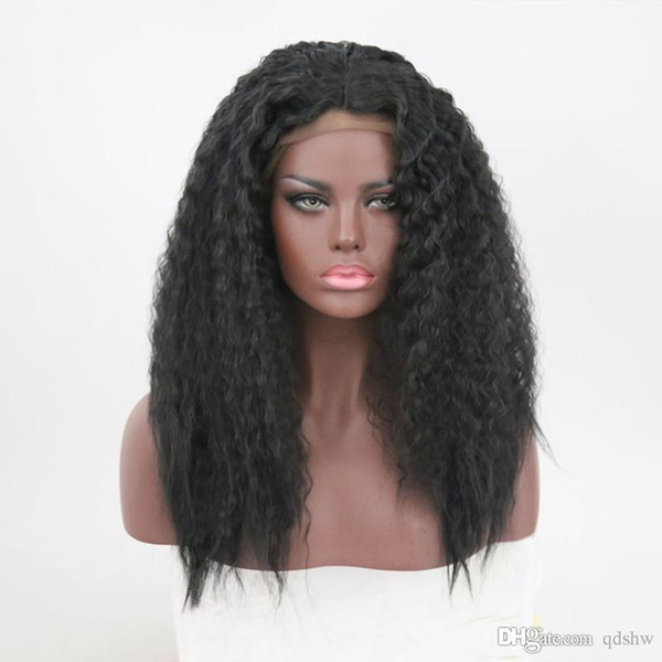 Cheap Synthetic Lace Front Wigs With Baby Hair Hand Made Heat Resistant Glueless Synthetic Wig For African Americans