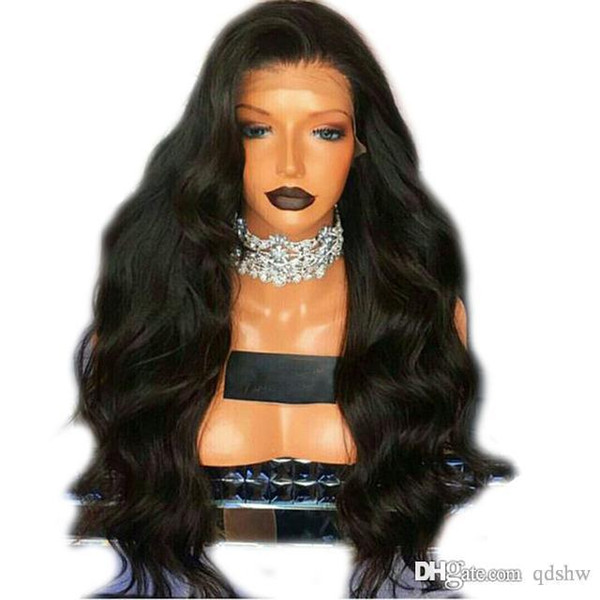 Body Wave Synthetic Lace Front Wig For Black Women High Temperature Fiber Glueless Wavy Lacefront Wigs With Baby Hair