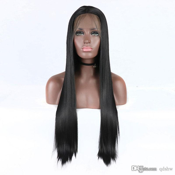 Cheap Synthetic Lace Front Wigs For Black Women Heat Resistant Fiber Hair Long Straight Glueless Lace Wig Synthetic With Baby Hair