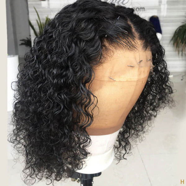 Deep Curly Lace Front Human Hair Wigs Baby Hair Deep 13x6 Hair Lace Front Wig Pre Plucked style tiffanyhair factory for black woman