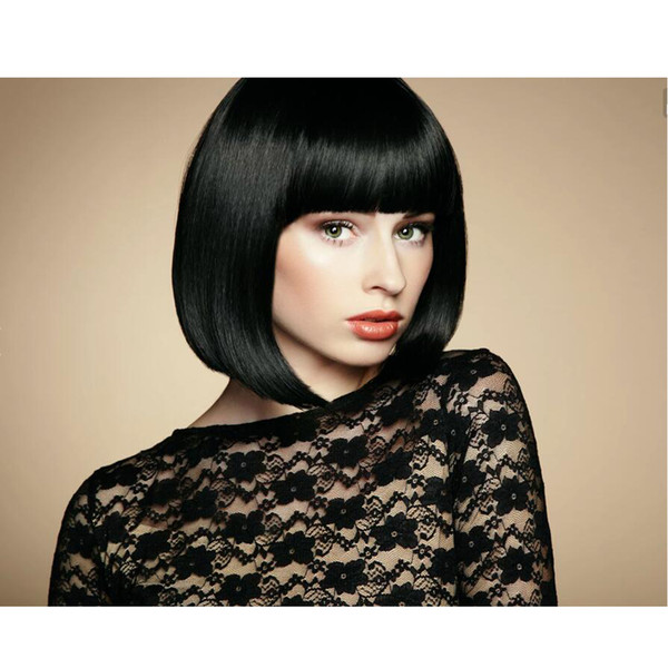 Lace front wigs Short Bob Wig 150%density Silky Straight Brazilian Full Lace Wigs Pre Plucked Natural Hairline Hair Bleach Knots beauty Qtfn