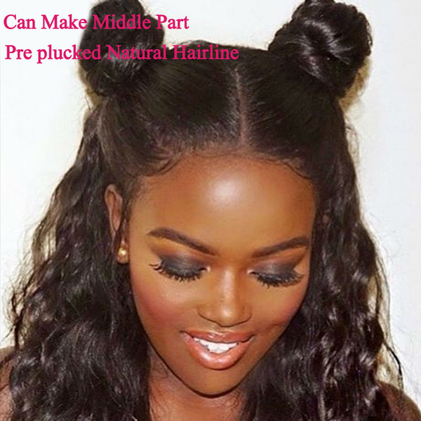 Lace Front Wigs Water Wave Full Lace Wigs with Baby Hair Bleach Knots Unprocessed for black woman Brazilian Natural Hairline of Qtfn