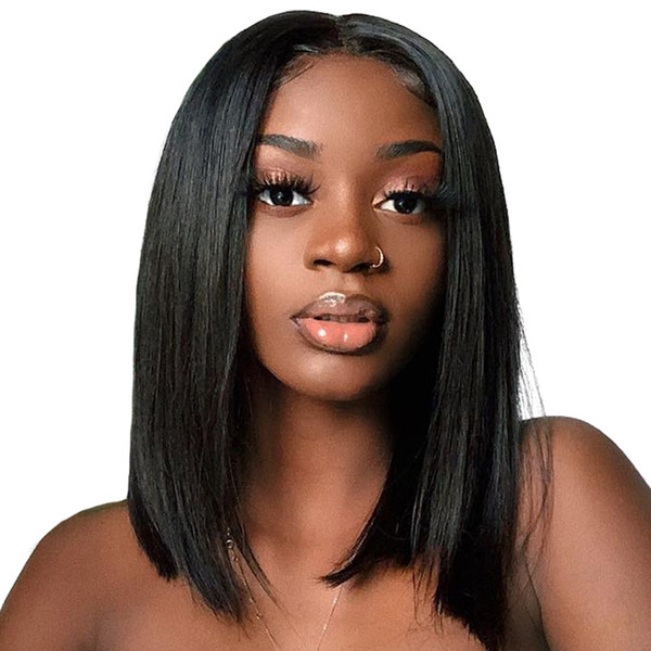 Lace Front Human Hair Wigs 13*4 Full Lace Wigs Bob Pre-Plucked Natural Hairline Baby Hair For Black Woman Tiffanyhair Short silk wigs