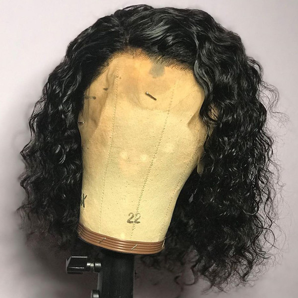 Lace Front Human Hair Wigs 13*4 Full Lace Wigs Short Curly Pre-Plucked Natural Hairline Baby Hair For Black Woman