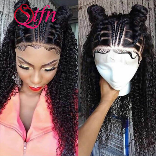 human hair wigs 13*4 lace front wigs Curly Pre-Plucked Natural Hairline baby hair for black woman Paris Salon Hot fashion