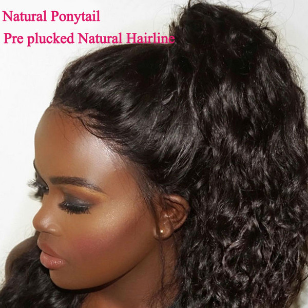 Lace Front Wigs Water Wave 150%Density Pre Plucked Baby Hair Bleach Knots Unprocessed for black woman Virgin human hair of Qtfn London hair