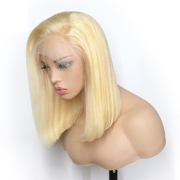 Lace Front Wigs 613 Color Straight texture Pre Plucked Natural Hairline Peruvian Brazilian Malaysian Indian Virgin hair