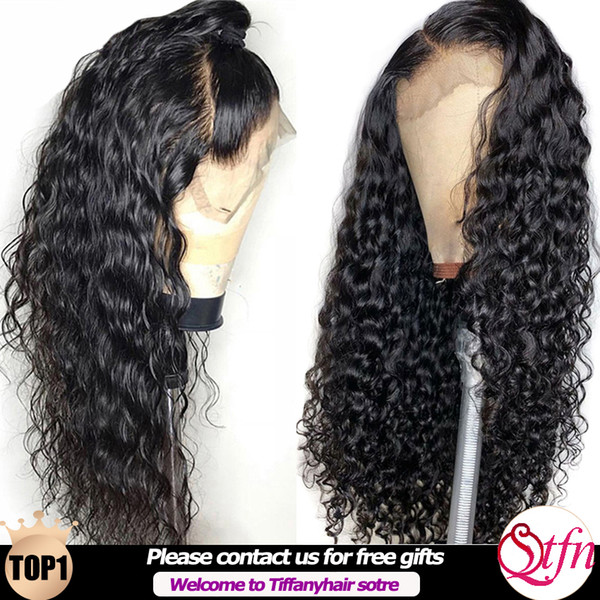 Water Wave Lace Front Human Hair Wigs Full Lace Wigs Pre Plucked With Baby Hair Tiffanyhair Remy Malaysian Hair 130 150 Density 13x4''