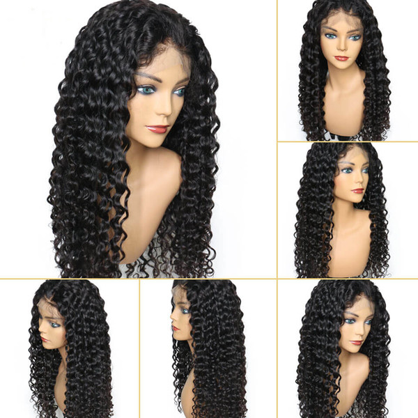 Lace Front wigs curly Full Lace Wigs Pre Plucked Natural Hairline Brazilian Malaysian Peruvian Indian hair Bleach Knots virgin human hair