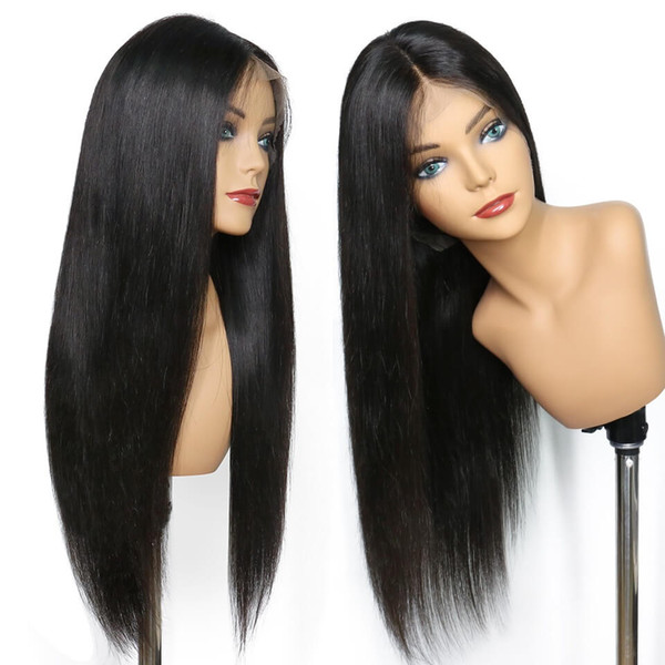 Lace Front wigs Full Lace Wigs straight Pre Plucked Natural Hairline Baby Hair Bleach Knots Malaysian Peruvian Brazilian Indian Hair