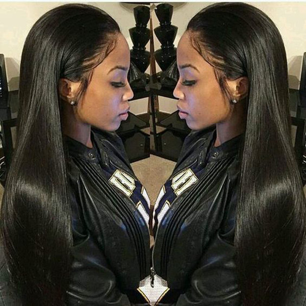 Lace Front wigs Straight texture 10 grade Full Lace Wigs Pre Plucked Natural Hairline light Bleach Knots Qtfn