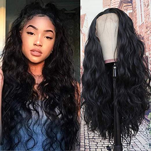 human hair wigs lace front wigs big water wave Pre-Plucked Natural Hairline baby hair for black woman New York Fashion Hair