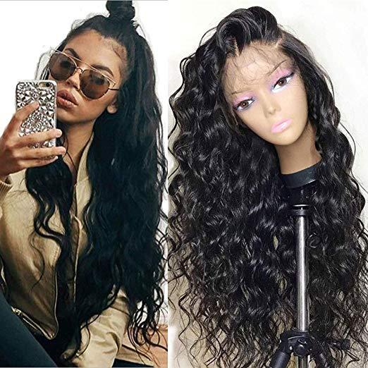 full lace human hair wigs lace front wigs big water wave Pre-Plucked Natural Hairline baby hair for black woman New York Hot Hair