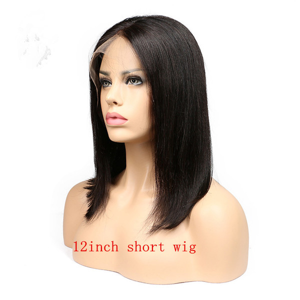 Full Lace Wig Bob Human Hair Wigs For Black Women Human Hair Lace Front Wigs Natural Black 1B #2 #4 Brown Bleached Knots