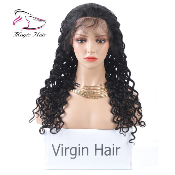 Evermagic Lace Front Human Hair Wigs For Women Italian Curly Brazilian Virgin Hair Pre Plucked Hairline Natural Color Bleached Knots