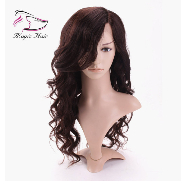 Evermagic full lace human hair wigs lace front wigs for women body wave beautiful hairstyle side part left pre-plucked hairline