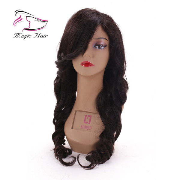 Evermagic full lace human hair wigs lace front wigs for black women body wave Brazilian remy hair pre-plucked hairline