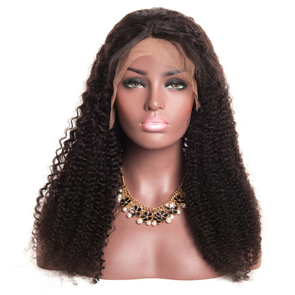 Kinky Curly Wig Lace Front Human Hair Wigs For Women Remy Natural Black Hair Brazilian Pre Plucked Wigs With Baby Hair