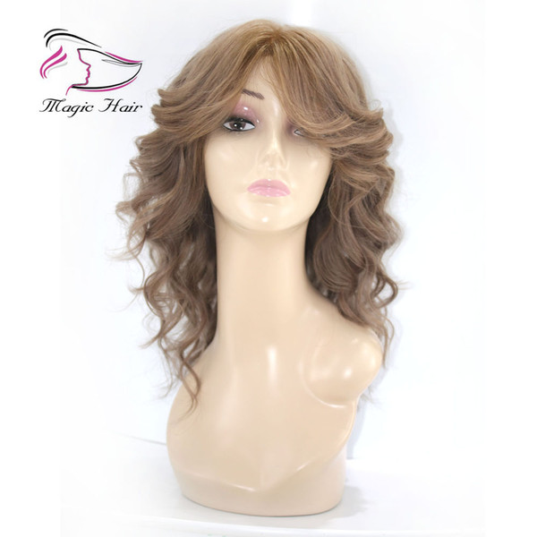 Evermagic full lace human hair wigs lace front wigs beautiful hairstyle for women Brazilian remy hair wavy color 12# short wig