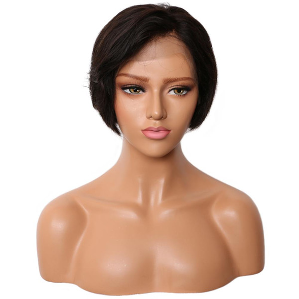 high quality 6 inch Short Bob Wigs Brazilian Virgin Hair natural Straight Lace Front or full lace Human Hair Wigs For Black Women