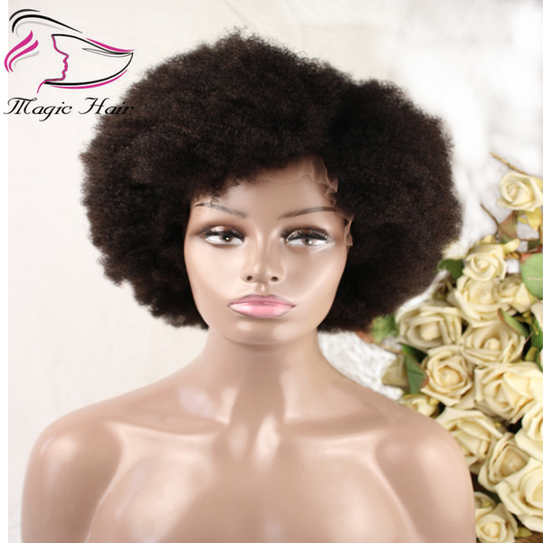 Evermagic hair afro kinky curly wig remy wigs for women black natural afro hair human hair wigs color 2# 