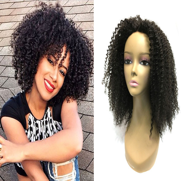 Afro Kinky Curly Lace Front Wig 100% Human Hair 130% Density Virgin Brazilian Glueless Hair Wigs Front Lace Wigs Natural Color Wig Hair