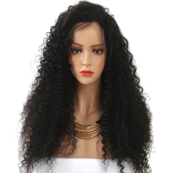 130%density Lace Front Wigs With 13X4 Lace Frontal Curly Hair For Women Brazilian Virgin Natural Color 