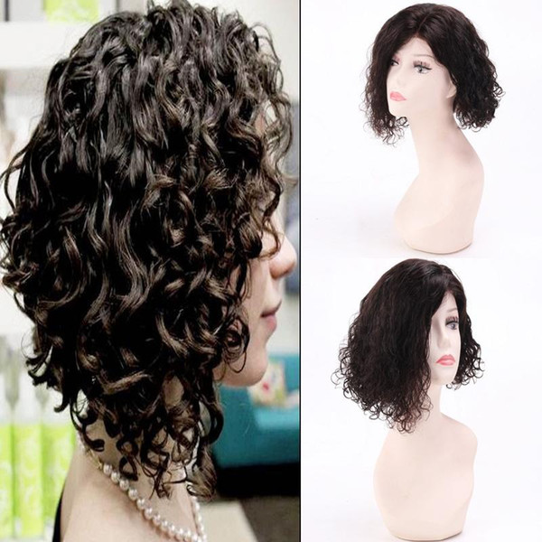 Bob Lace Front Human Hair Wigs With Baby Hair Pre Plucked Brazilian Remy Hair Full End Curly Short Bob Wig For Black Women