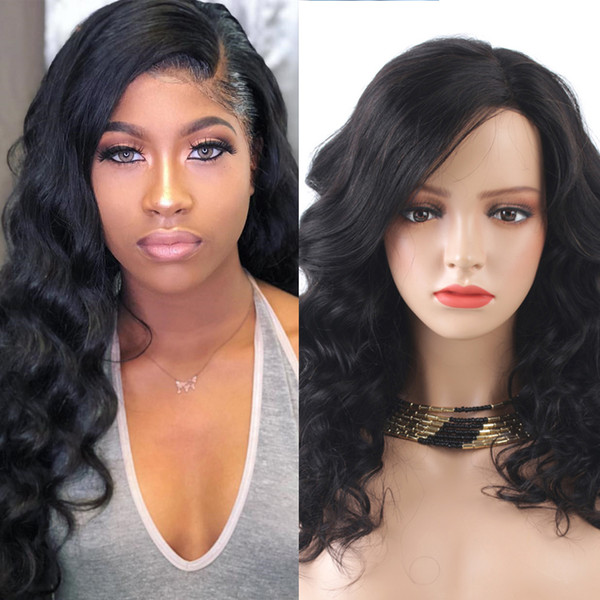 4x4 Lace Closure Human Hair Wigs Natural Color Body Wave Human Hair Wigs 130% Density 150% Density