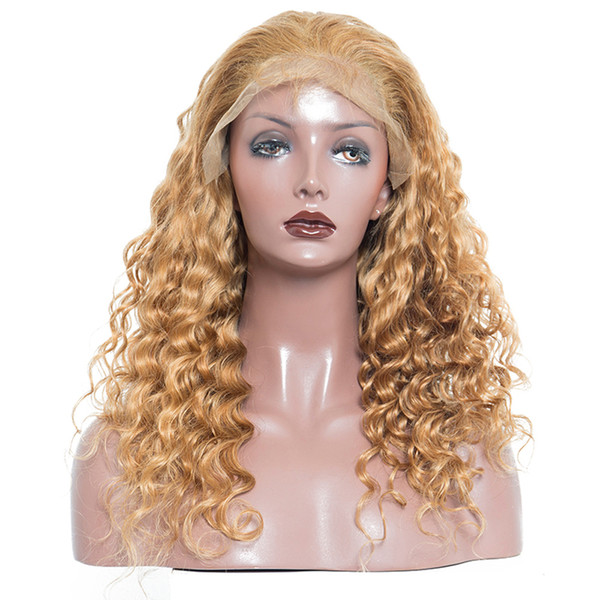 Blonde Lace Front Human Hair Wigs For Women Colorful 150% Density Loose Wave Wig 27# Brazilian Hair Orange Honey Lace Front Wigs