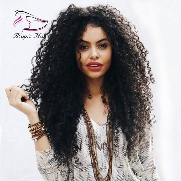 Evermagic High Quality 360 Lace Front Human Hair Wigs For Black Women Kinky Curly Brazilian Virgin Hair Pre Plucked With Baby Hair