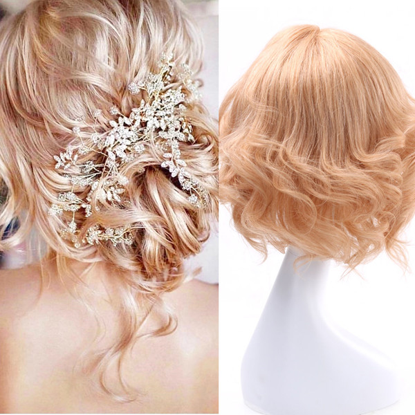Full Lace Human Hair Wigs Brazilian Medium Blonde Color Wig Wavy Thick Glueless Lace Front Human Hair Wigs With Baby Hair