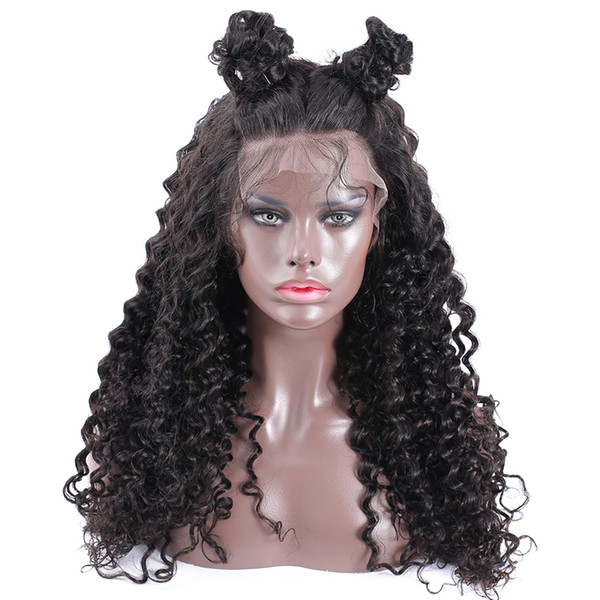 360 Full Lace Human Hair Wigs 250Density Brazilian Natural Color Human Hair Straight Thick Glueless Lace Front Wigs With Baby Hair