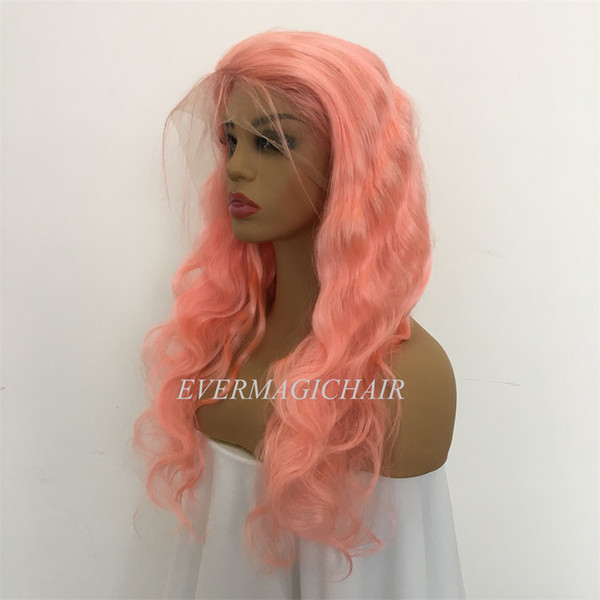 Ombre T1B/Pink Full Lace Human Hair Wigs Body Wave Brazilian Virgin Human Hair 150 Density Lace Front wig With Baby Hair Glueless