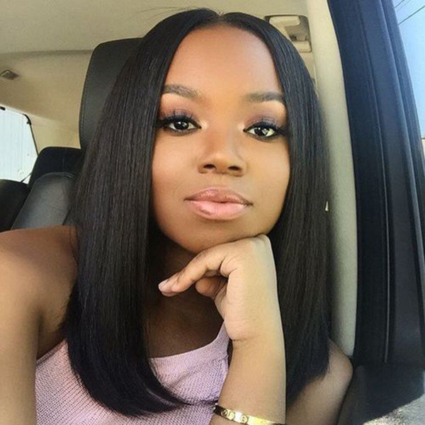 Full Lace Human Hair Wig Bob Wig Malaysian Virgin Hair Lace Front Wig 150% Density Natural Pre-plucked Hairline With Baby Hair Glueless